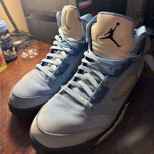 Jordan Men's Light Blue High-Top Sneakers